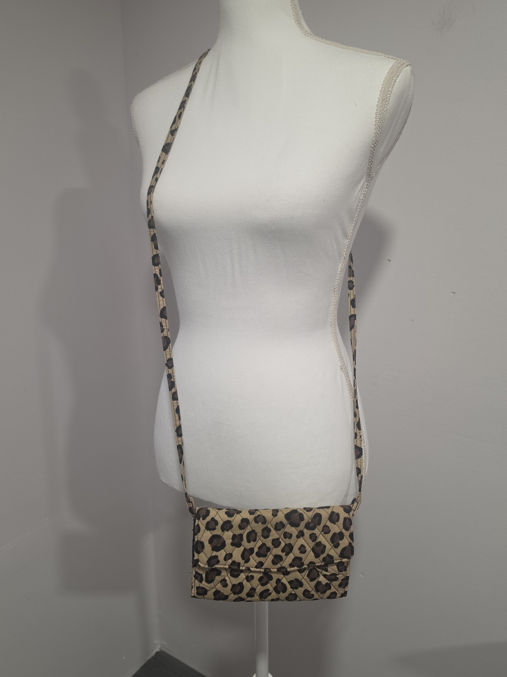 Vera Bradley Leopard Print Crossbody Wallet Purse